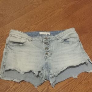 Trendy Light Blue Denim Jean Shorts
